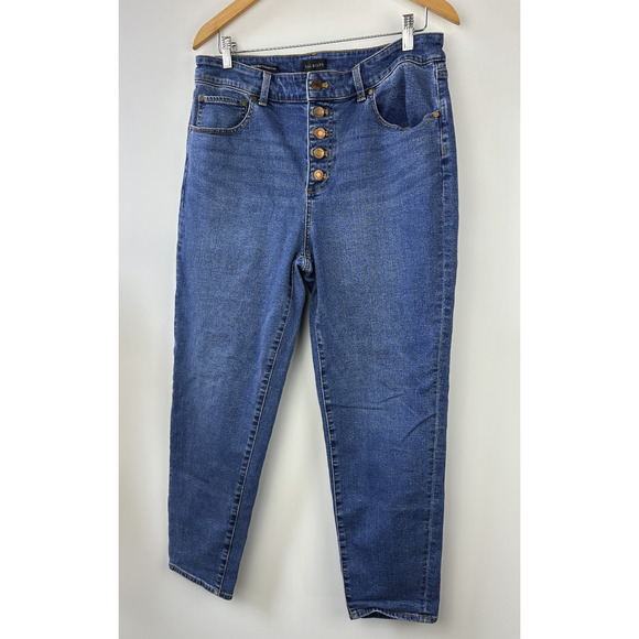 Talbots Everyday Relaxed Jeans Button Fly Stretch Medium Wash Denim Size 10 - Picture 2 of 13